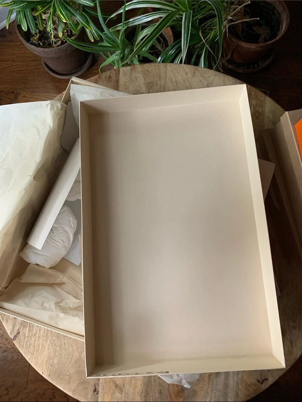 VALENTINO Garavani Cream Presentation Box with Black Logo